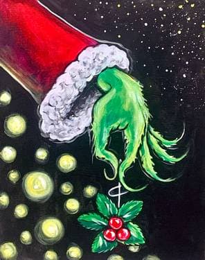 Festive Mistletoe Foe - Paint Nite event in Bettendorf, IA