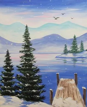 Winter At The Dock at Mr Mike's Steak House Regina South — Painting
