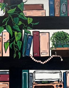 Bookshelf Series: Boho - Paint and sip event at Cineplex JUNXION Erin Mills in Mississauga, ON - PaintNite.com