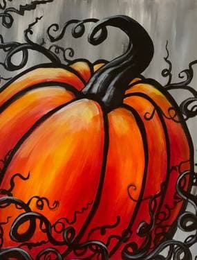 Pumpkin Vines - Paint and sip event at Penny Pinchers Brewing in Millbury, MA - PaintNite.com