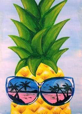 Pineapple Reflection - Paint and sip event at Moose McGuire's @ Hunt Club in Ottawa, ON - PaintNite.com