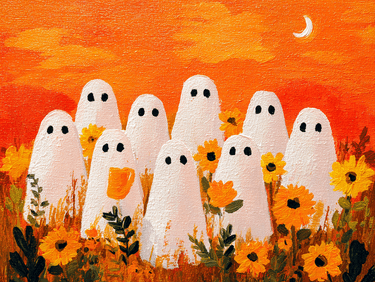 Ghouls Girls Night in the Garden - Paint Nite event in St James, NY