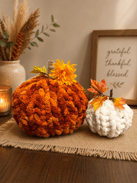 Chunky Knit Pumpkin Duo — Painting