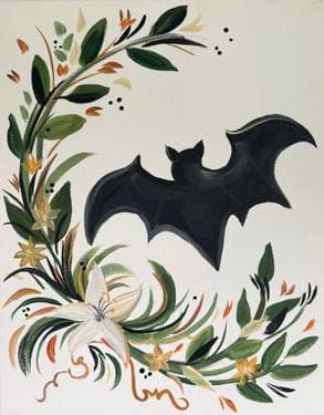 Beautiful Boho Halloween Bat - Paint Nite event in Le Claire, IA