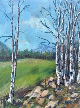 I Love These Birches - Paint and sip event at Broadway Bar and Grill Portobello in Ottawa, ON - PaintNite.com
