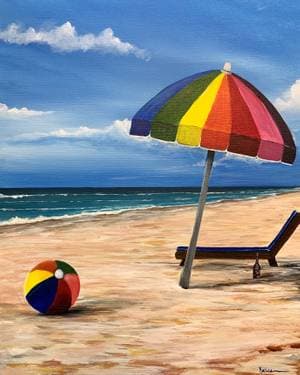 Colors of Summer - Paint and sip event at Rudy's Diner-Harrington in Harrington, DE - PaintNite.com