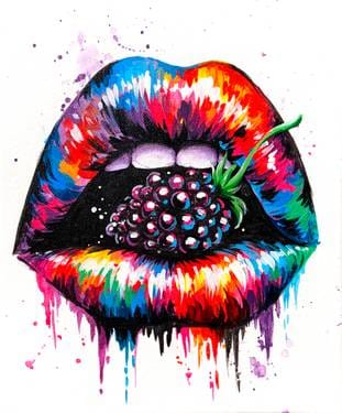 Paint Nite Berry Licious — Painting