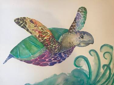 Rainbow Turtle — Painting