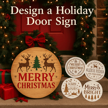 Design a Holiday Door Sign 12" - Paint and sip event at Lilys Babylon in BABYLON, NY - PaintNite.com