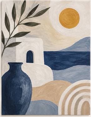Mediterranean Greek Abstract - Paint Nite event in VANCOUVER, WA