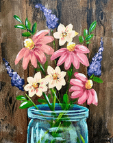 Rustic Jar of Flowers thumbnail