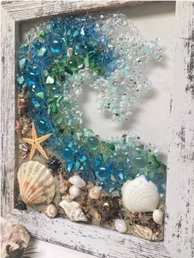Seascapes Sea Glass Workshop - Paint and sip event at Oakdale Brewhouse in Oakdale, NY - PaintNite.com