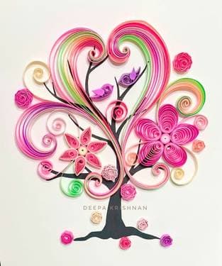 Spring Tree - Paper Quilling with Deepa Krishnan