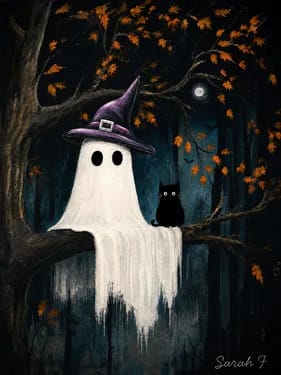 Boo and Whiskers — Painting