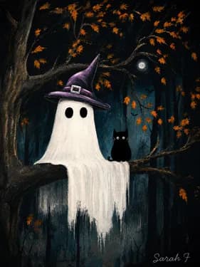 Boo & Whiskers - Paint Nite event in Richmond, BC
