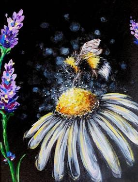 Daisy and Bumblebee — Painting