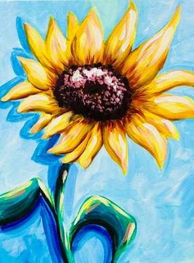 Simply Sunflower - Paint Nite event in Chico, CA