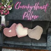 Hand-Knit Chunky Heart Pillow thumbnail