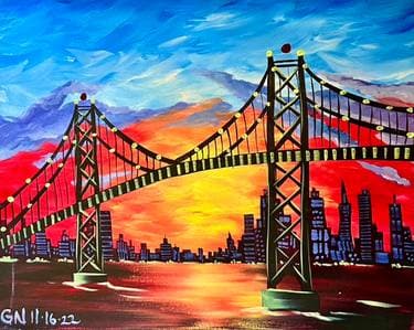 Sunset in the City IV - Paint Nite event in Sunnyvale, CA
