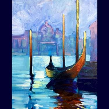 Claude Monet - Gondola in Venice - Paint and sip event at Hilton Pasadena in Pasadena , CA - PaintNite.com