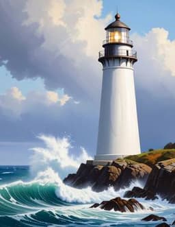 Waves Crashing at the Lighthouse thumbnail