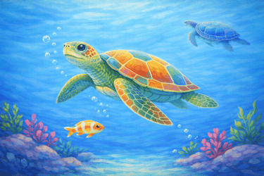 Sea Turtle in Color - Paint and sip event at Broadway Bar and Grill - Nepean in Nepean, ON - PaintNite.com