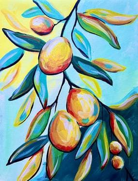 Sunny Lemon Branch - Paint and sip event at Brunswick Bierworks in Toronto , ON - PaintNite.com