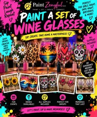 Paint a set of Wine Glasses