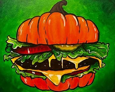 Halloween Cheeseburger - Paint Nite event in Florence, KY