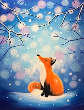 Snow Fox Given - Paint and sip event at AC Hotel in Pasadena , CA - PaintNite.com