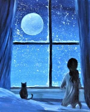 The Wonder of Winter - Paint Nite event in Pasadena , CA