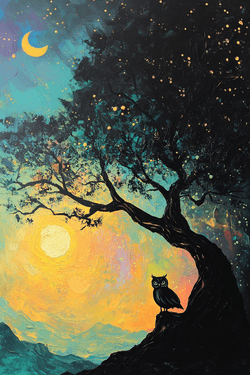 Owl Love You Day Into Night - Paint and sip event at Flower & Wolf in Calgary, AB - PaintNite.com