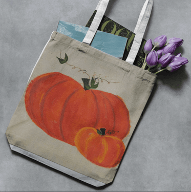 Pumpkin DIY Tote Bag Painting - Paint and sip event at CCC Private Event in downey, CA - PaintNite.com