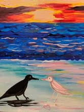 Love Birds at the Seashore thumbnail