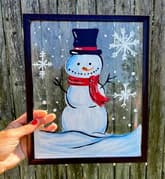 Snow Much Fun 8x10 Painted Glass Picture Frame thumbnail