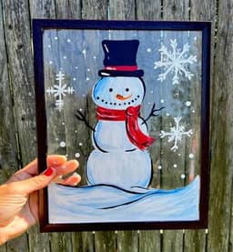 Snow Much Fun 8x10 Painted Glass Picture Frame thumbnail