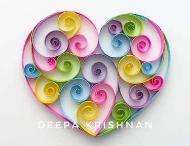 Heart of Swirls - Paper Quilling with Deepa Krishnan