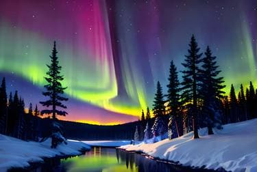 Northern Lights Acros - Paint and sip event at The Creek Pub& Eatery in Grand Valley, ON - PaintNite.com