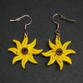 Paper Quilling - Sunflower Earrings thumbnail