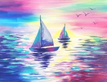 Sail into the Pink Sunset - Paint Nite event in Pointe-Claire, QC