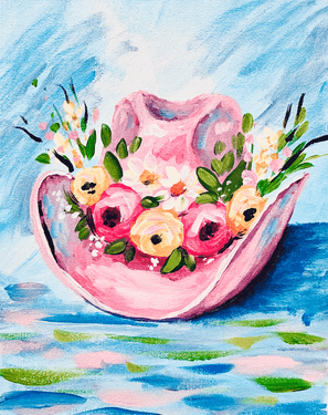 Floral Cowgirl Hat - Paint and sip event at CW Coop's in Barrie, ON - PaintNite.com