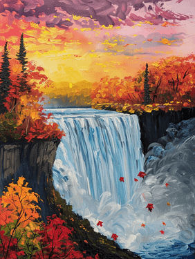 Autumn at Niagara Falls - Paint and sip event at Rouge River Brewery in MARKHAM, ON - PaintNite.com