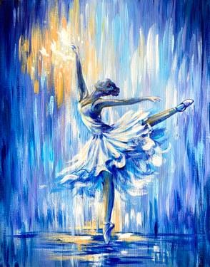 Slow Down Sunday Virtual Paint Nite w/ Joyce of Art!! Grace in Blue — Painting