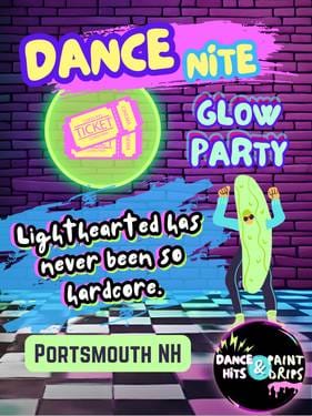 Dance Nite! A Fun-Filled Blacklight Glow Party in Portsmouth NH — Painting