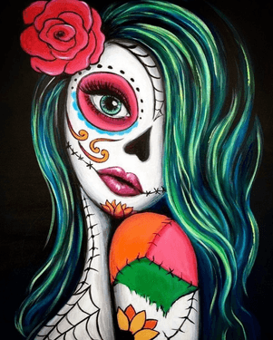 Drop Dead Gorgeous - Paint and sip event at Mt. Baldy Brewing in Upland, CA - PaintNite.com