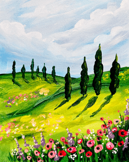 Tuscany Cypress & Wildflowers thumbnail