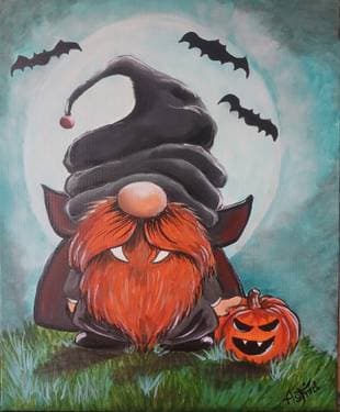 Count Gnome-cula - Paint and sip event at Gomoku Restaurant in Oshawa, ON - PaintNite.com