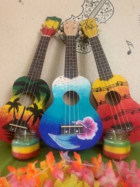 Ukulele Making with DJ - Paint and sip event at Mas Taco Bar in SACRAMENTO, CA - PaintNite.com