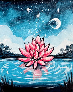 Lotus Crescent Moon Reflection thumbnail