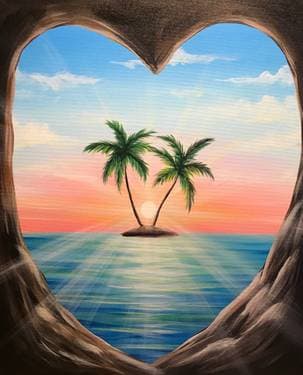 Ocean Love and Light - Paint and sip event at Kelseys Grandpark in MISSISSAUGA, ON - PaintNite.com